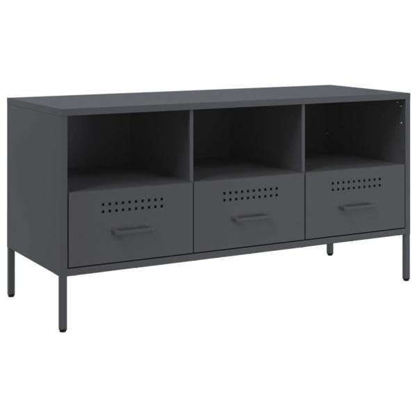TV-Schrank Anthrazit 100,5x39x50,5 cm Stahl