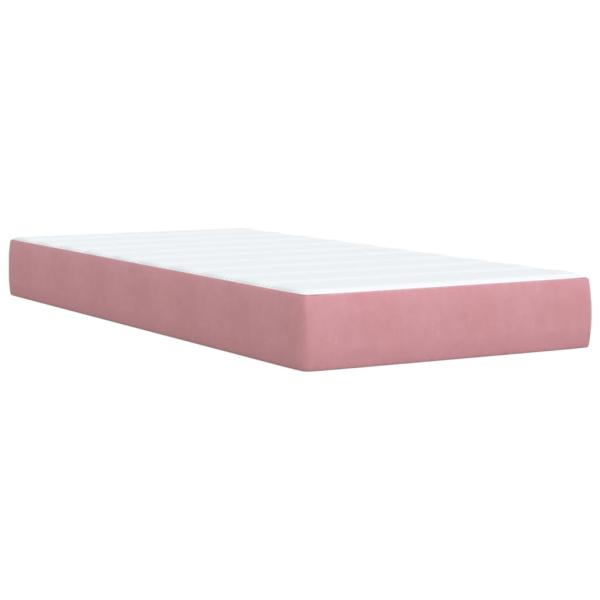 ARDEBO.de - Boxspringbett mit Matratze Rosa 80x200 cm Samt