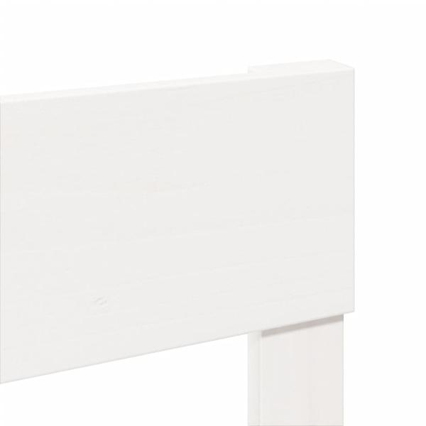 Massivholzbett ohne Matratze Weiß 150x200 cm Kiefernholz