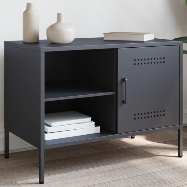 ARDEBO.de - TV-Schrank Anthrazit 68x39x50,5 cm Stahl
