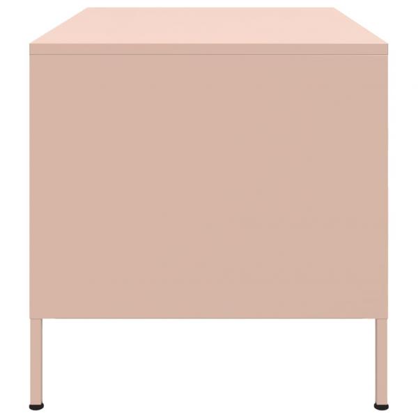 Couchtisch Rosa 68x50x50,5 cm Stahl