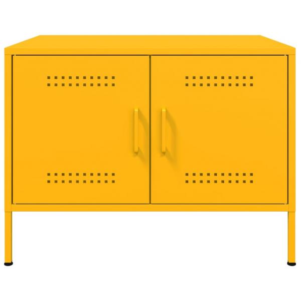 Couchtisch Senfgelb 68x50x50,5 cm Stahl