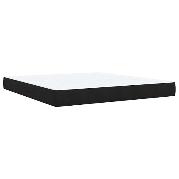 ARDEBO.de - Boxspringbett mit Matratze Schwarz 180x200 cm Samt