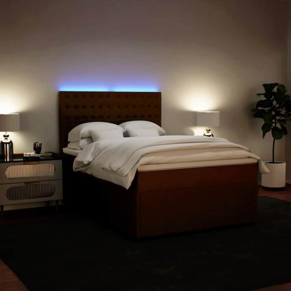 Boxspringbett mit Matratze Rosa 140x190 cm Samt