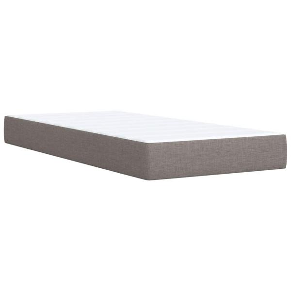 ARDEBO.de - Boxspringbett mit Matratze Taupe 90x190 cm Stoff