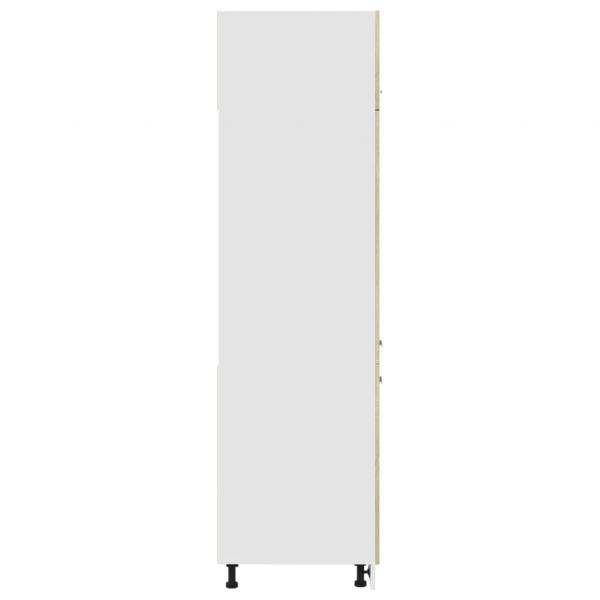Kühlumbauschrank Sonoma-Eiche 60x57x207 cm Holzwerkstoff