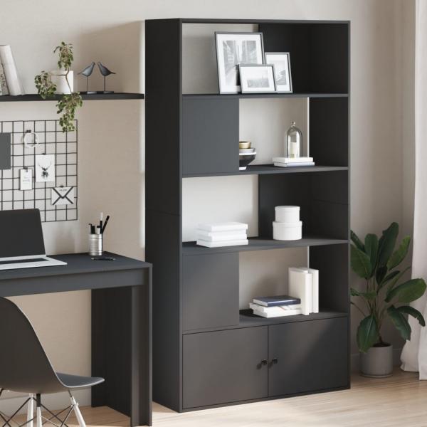 ARDEBO.de - Bücherregal Schwarz 100x36x189 cm Holzwerkstoff