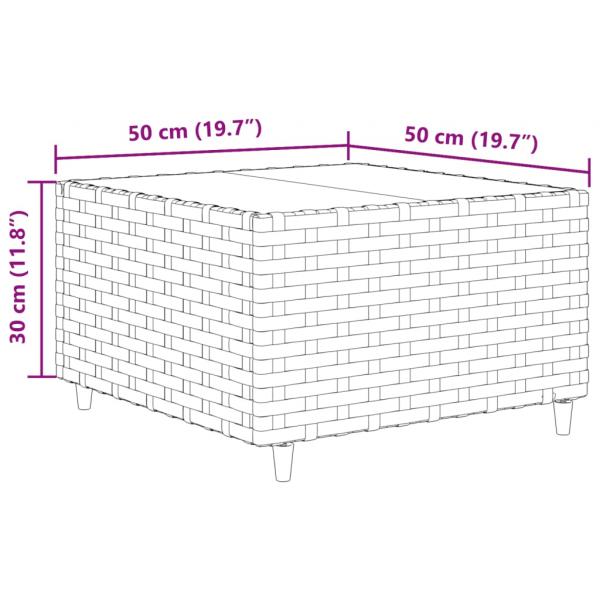 10-tlg. Garten-Lounge-Set mit Kissen Grau Poly Rattan