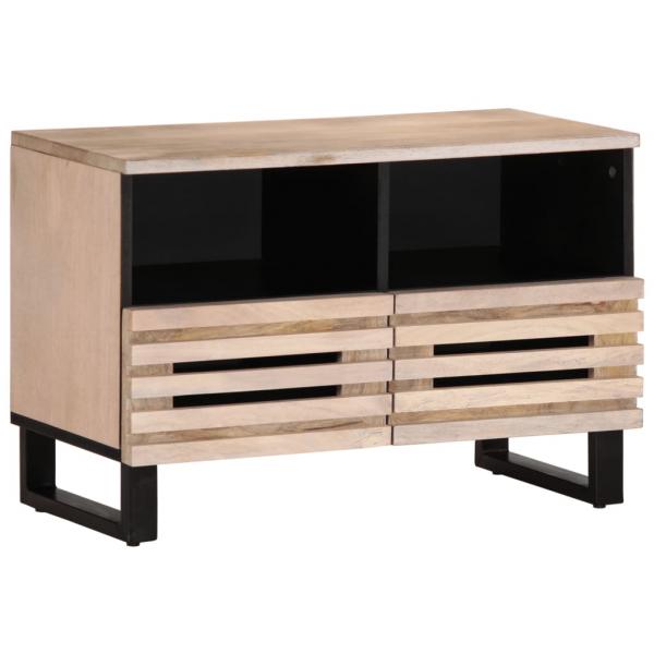 ARDEBO.de - TV-Schrank Weiß 70x34x46 cm Massivholz Mango