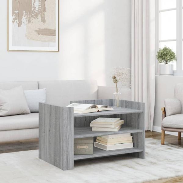 ARDEBO.de - Couchtisch Grau Sonoma 80x50x50 cm Holzwerkstoff
