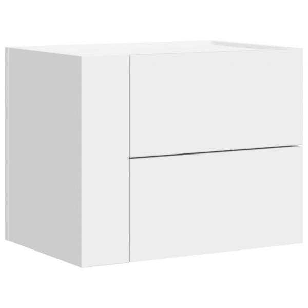 Wand-Nachttisch Weiß 45x30x35 cm