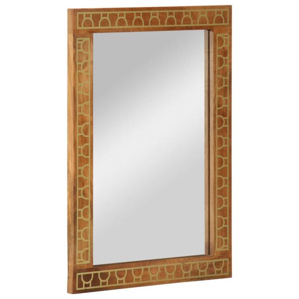 ARDEBO.de - Badspiegel 50x70x2,5 cm Massivholz Mango und Glas