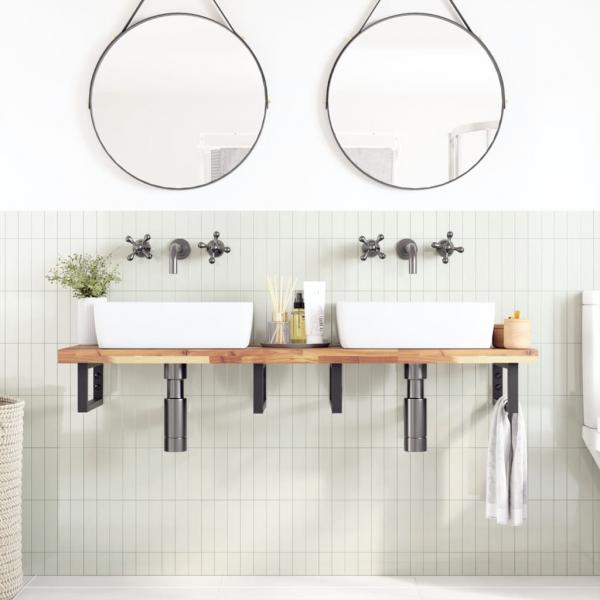 ARDEBO.de - Tischplatte 140x40x4 cm Rechteckig Massivholz Akazie