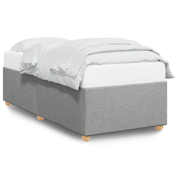 ARDEBO.de - Bettgestell ohne Matratze Hellgrau 80x200 cm Stoff
