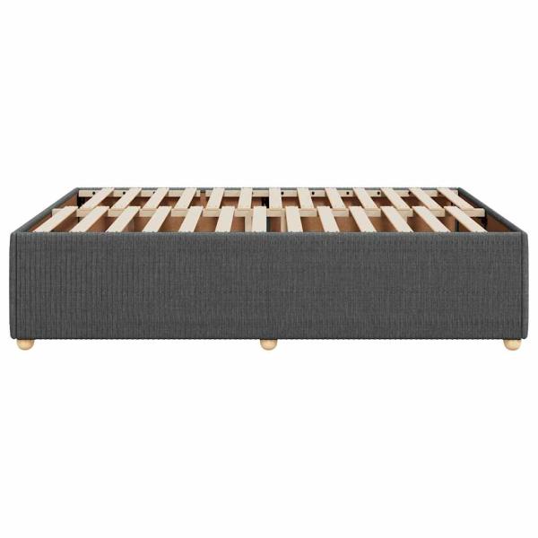 ARDEBO.de - Bettgestell ohne Matratze Dunkelgrau 140x200 cm Stoff