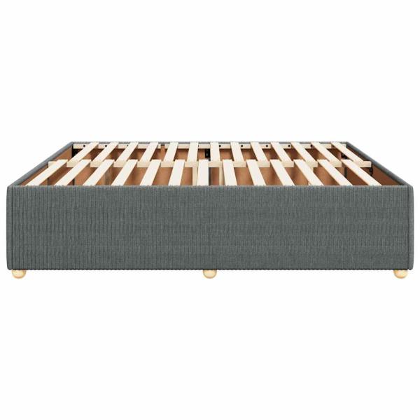 Bettgestell ohne Matratze Dunkelgrau 180x200 cm Stoff