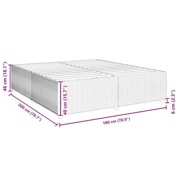 Bettgestell ohne Matratze Blau 180x200 cm Stoff