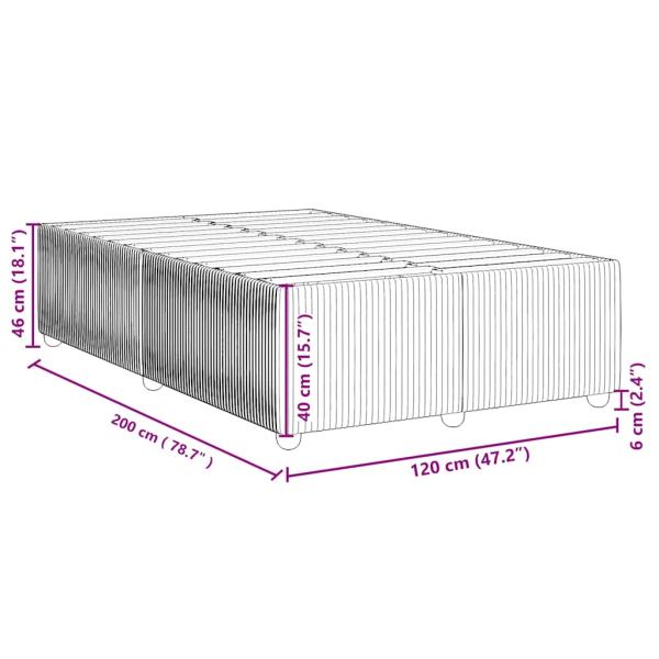 ARDEBO.de - Bettgestell ohne Matratze Dunkelgrau 120x200 cm Stoff