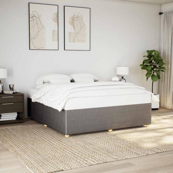 ARDEBO.de - Bettgestell ohne Matratze Taupe 180x200 cm Stoff