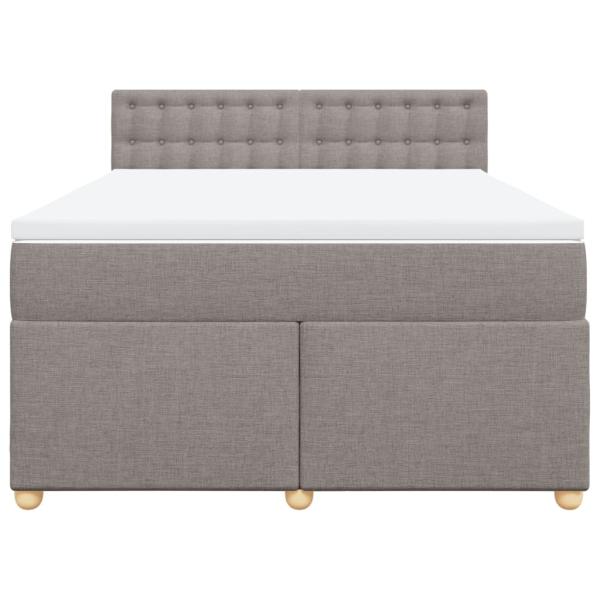 Boxspringbett mit Matratze Taupe 140x200 cm Stoff
