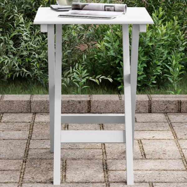 ARDEBO.de - Beistelltisch Klappbar Weiß Massivholz Pappel