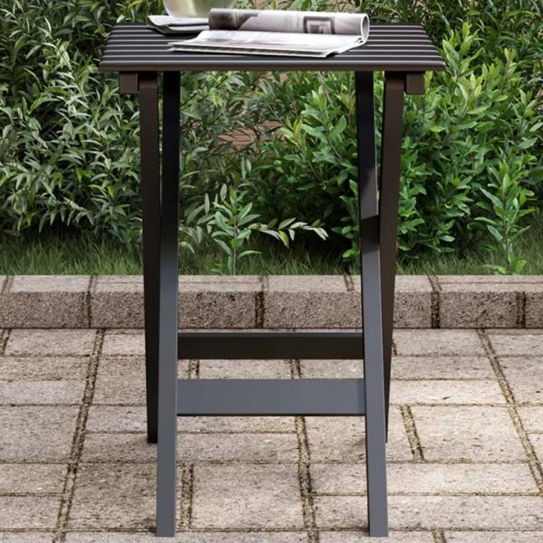 ARDEBO.de - Beistelltisch Klappbar Schwarz Massivholz Pappel