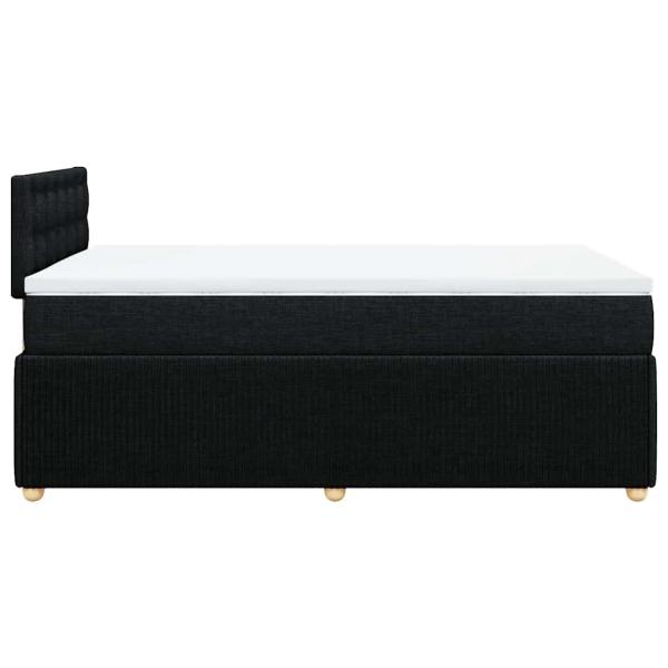 ARDEBO.de - Boxspringbett mit Matratze Schwarz 120x200 cm Stoff