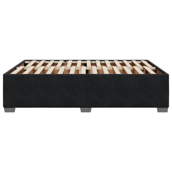 Bettgestell ohne Matratze Schwarz 140x200 cm Samt