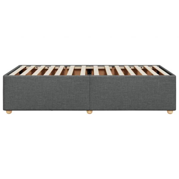 Bettgestell ohne Matratze Dunkelgrau 100x200 cm Stoff