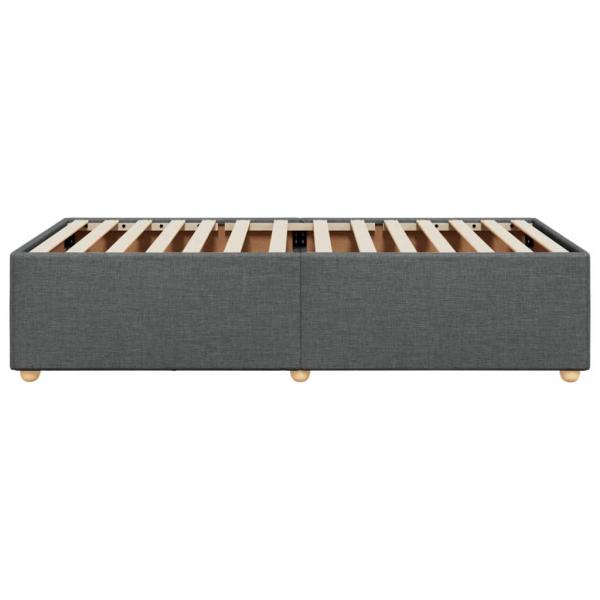 Bettgestell ohne Matratze Dunkelgrau 90x200 cm Stoff