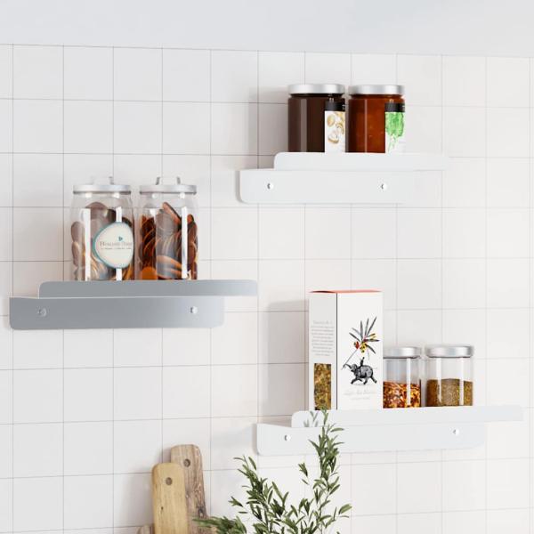 ARDEBO.de - Wandregale 3 Stk. Silbern Edelstahl