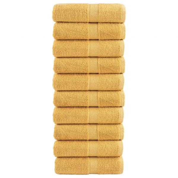 ARDEBO.de - Premium-Seiftücher SOLUND 10 Stk. Gold 30x30 cm 600 g/m²