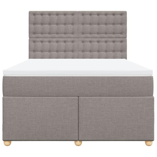 Boxspringbett mit Matratze Taupe 140x190 cm Stoff