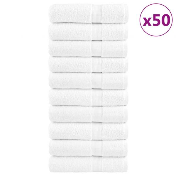 ARDEBO.de - Premium-Handtücher SOLUND 50 Stk. Weiß 50x100cm 600 g/m²