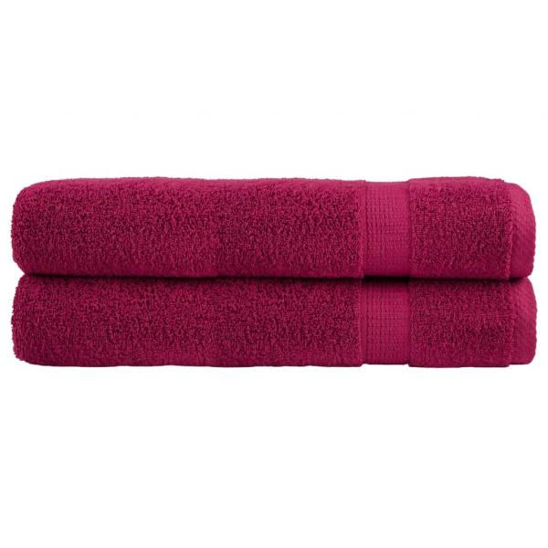 ARDEBO.de - Premium-Handtücher SOLUND 2 Stk. Bordeaux 100x200 cm 600 g/m²