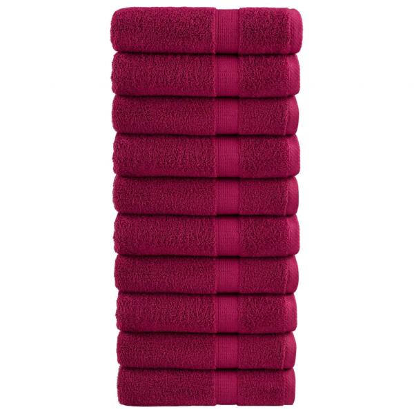 ARDEBO.de - Premium-Duschtücher SOLUND 10 Stk. Bordeaux 70x140 cm 600 g/m²