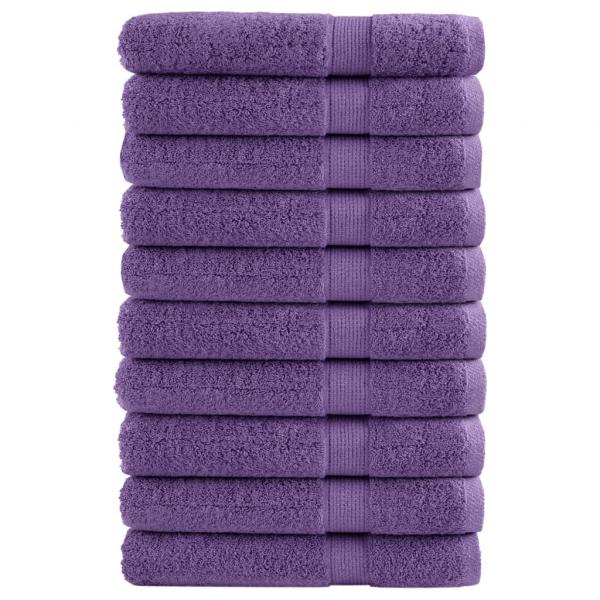 ARDEBO.de - Premium-Saunatücher SOLUND 10 Stk. Lila 80x200 cm 600 g/m²