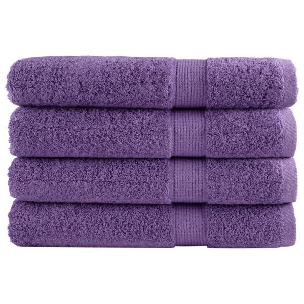 ARDEBO.de - Premium-Handtücher SOLUND 4 Stk. Lila 100x200 cm 600 g/m²