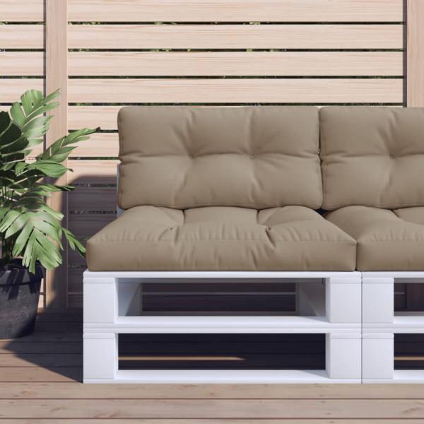 ARDEBO.de - Palettenkissen Taupe 70x40x12 cm Stoff