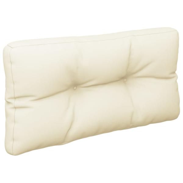 Palettenkissen Creme 80x40x12 cm Stoff