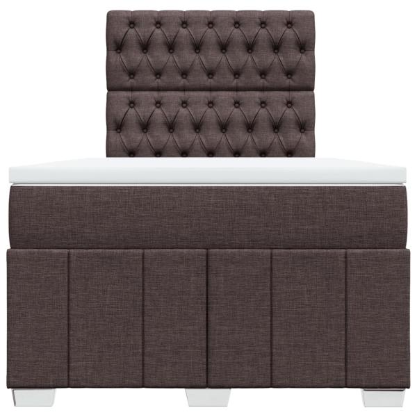 Boxspringbett mit Matratze Dunkelbraun 120x200 cm Stoff