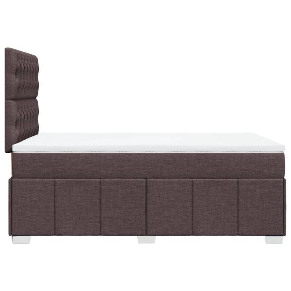 Boxspringbett mit Matratze Dunkelbraun 120x200 cm Stoff