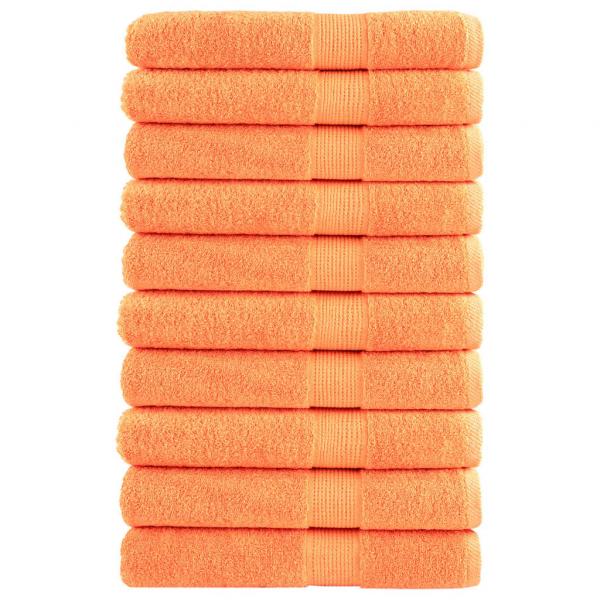 ARDEBO.de - Premium-Handtücher SOLUND 10 Stk. Orange 100x200 cm 600 g/m²