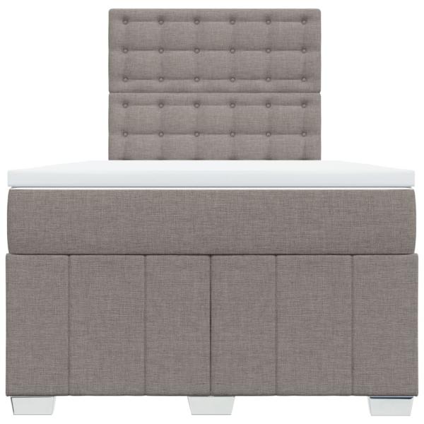 Boxspringbett mit Matratze Taupe 120x200 cm Stoff