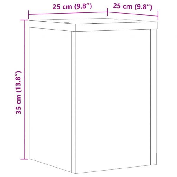 Pflanzenständer 2 Stk. Altholz-Optik 25x25x35 cm Holzwerkstoff