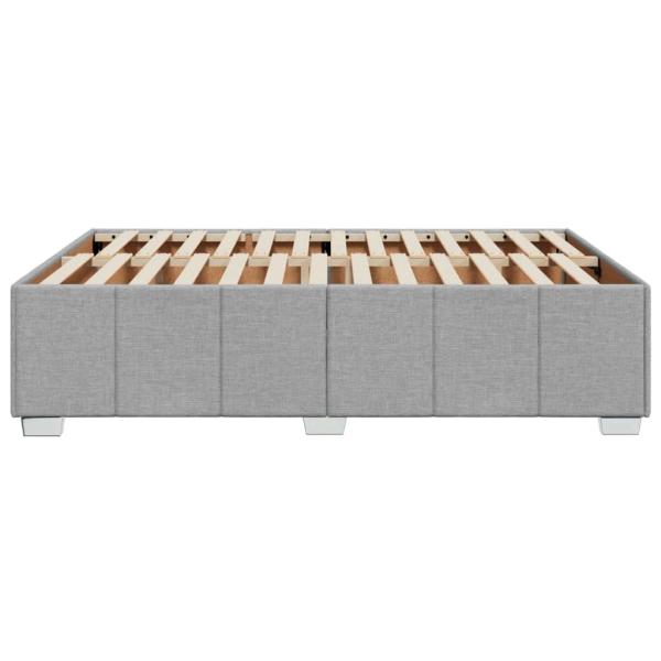 Bettgestell ohne Matratze Hellgrau 160x200 cm Stoff