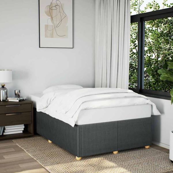 ARDEBO.de - Bettgestell Dunkelgrau 120x190 cm Stoff