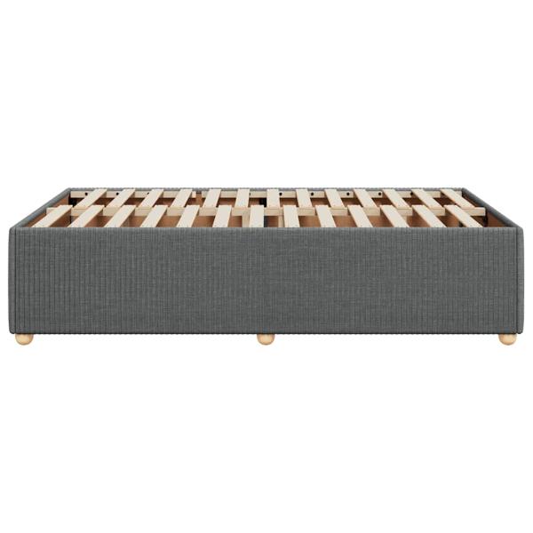 Bettgestell Dunkelgrau 120x190 cm Stoff