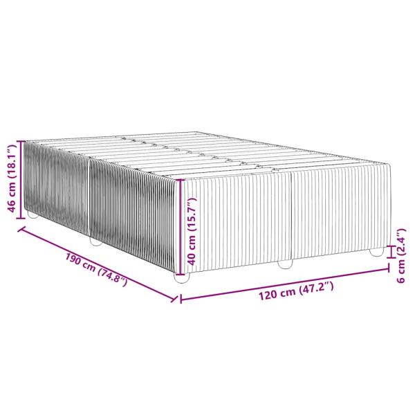 Bettgestell Dunkelgrau 120x190 cm Stoff