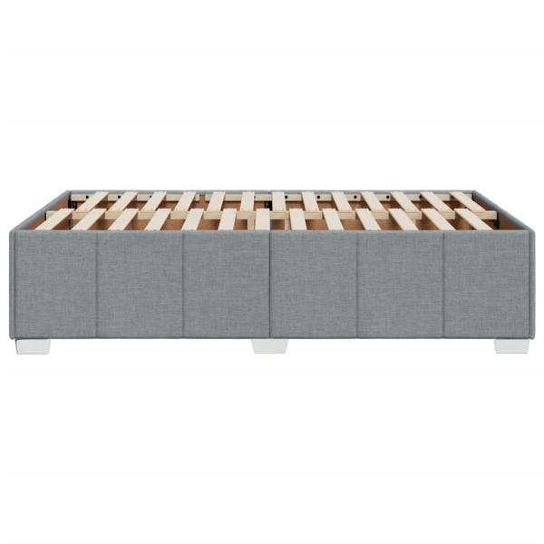 ARDEBO.de - Bettgestell ohne Matratze Hellgrau 120x200 cm Stoff